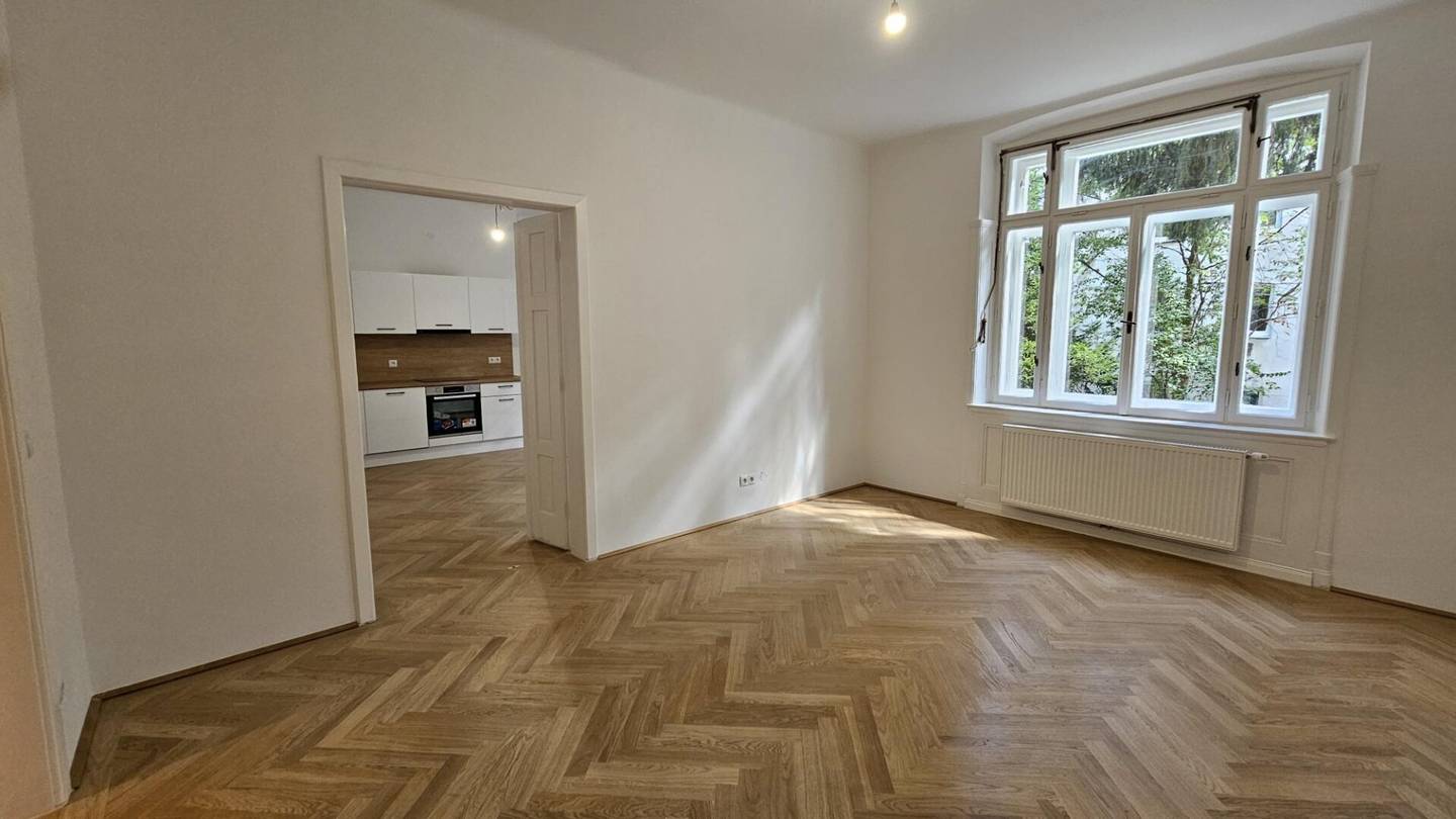 Wohnen im Grünen – großzügige 94 m² Altbauwohnung mit 4 Zimmern &amp; Allgemeingarten in Gersthof.
