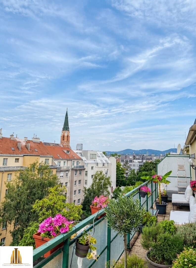 3-Zimmer-Dachterrassenwohnung mit Einzelgaragenbox nahe der Alten Donau