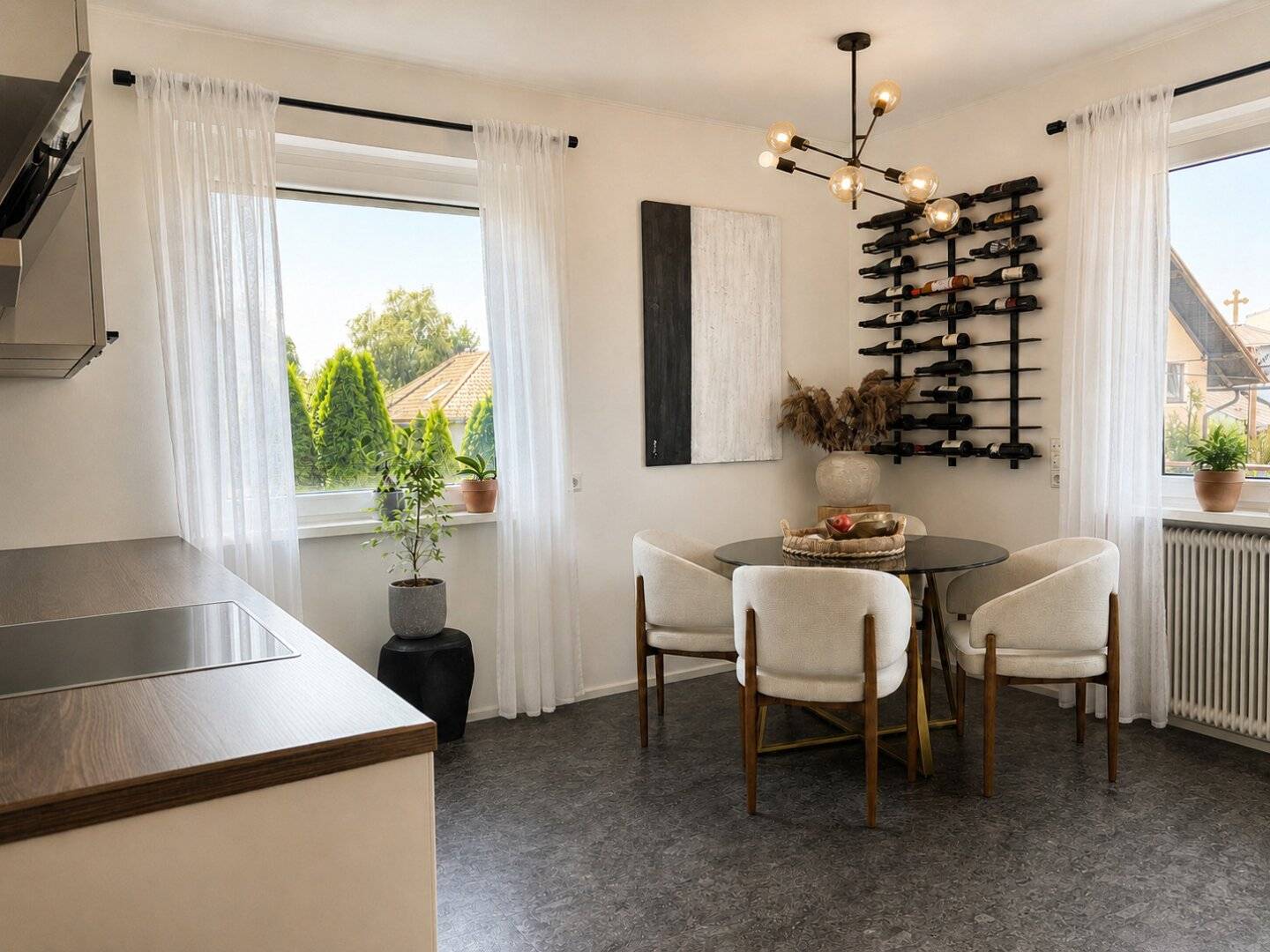 Stilvolle 3 Zimmer Wohnung mit Bergblick und Parkplatz