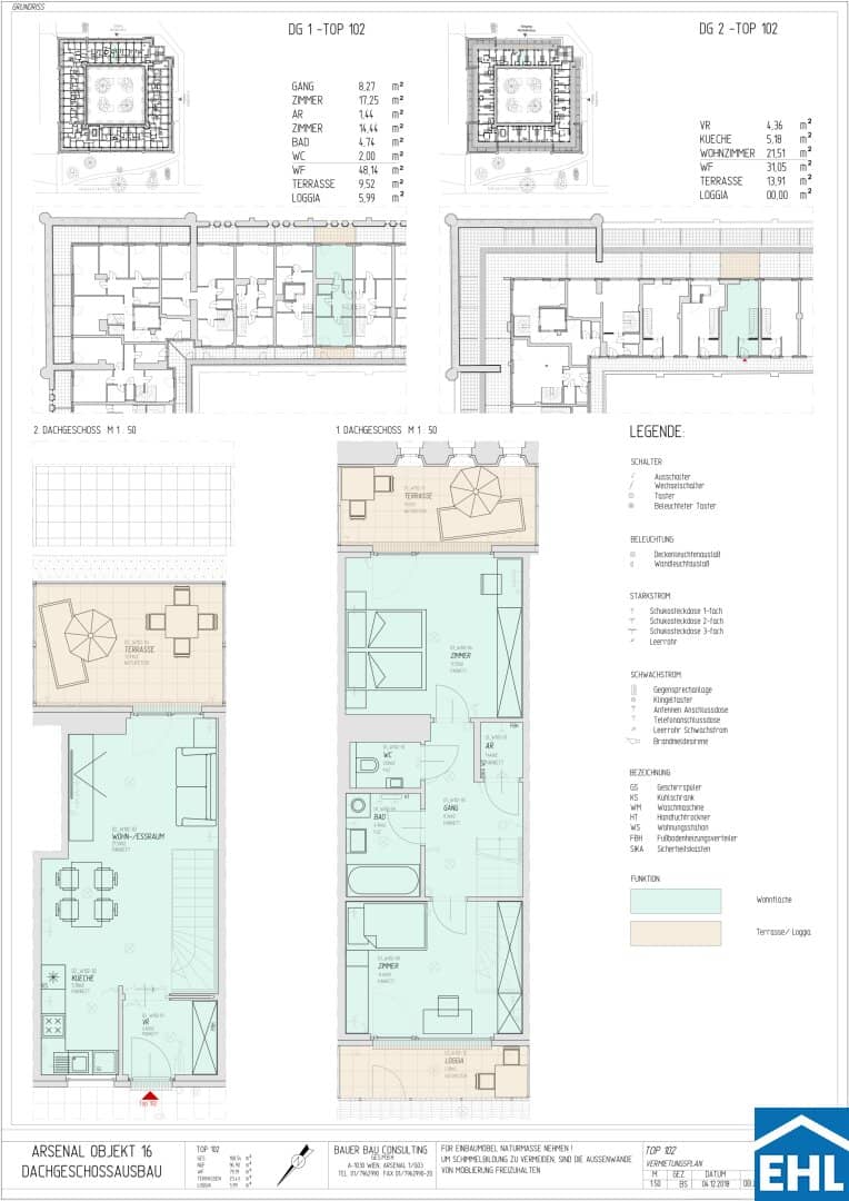 Großzügige Dachgeschossmaisonette mit 2 Terrassen!
