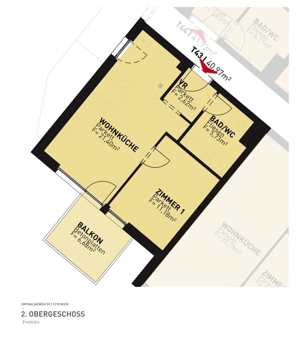 Moderne 2-Zimmer-Wohnung mit Balkon – Erstbezug in Bestlage
