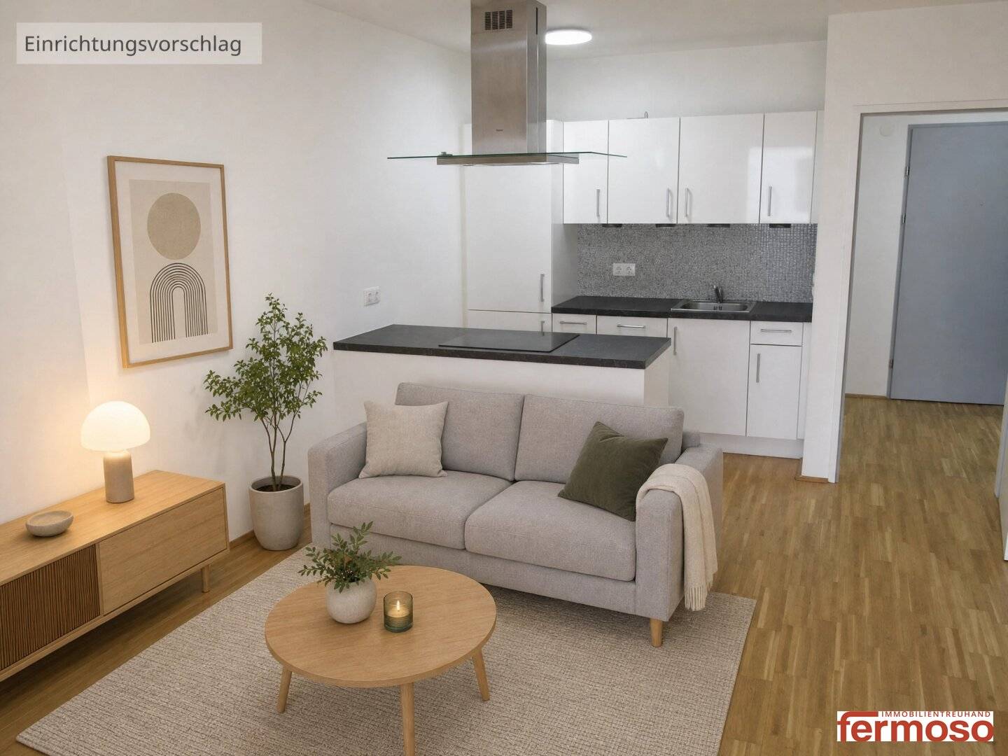 Schönes Wohnen in einer zwei Zimmer Wohnung mit ruhigem Balkon im Hof