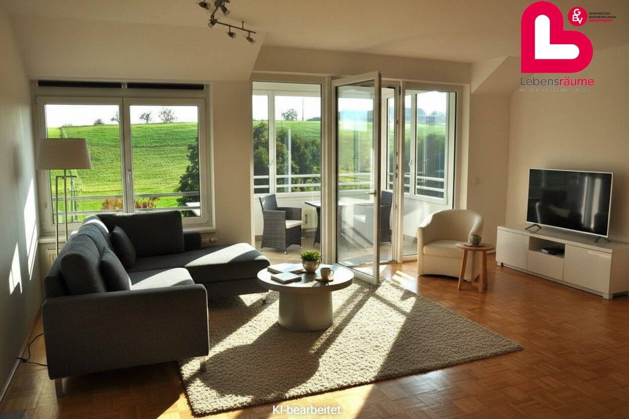 Bright 3-room apartment with winter garden