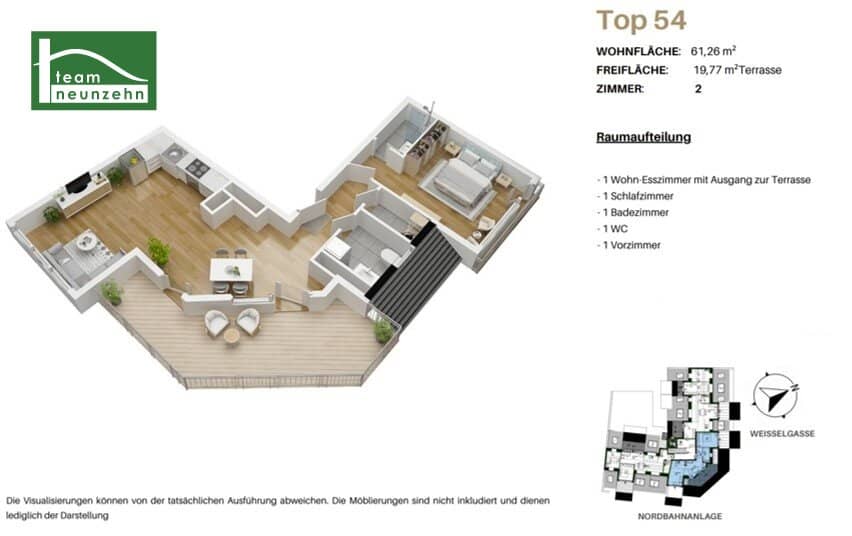 Investieren Sie in Ihre Zukunft - Exklusive Dachgeschosswohnung mit Freifläche! U-Bahn &amp; S-Bahn in unmittelbarer Nähe!