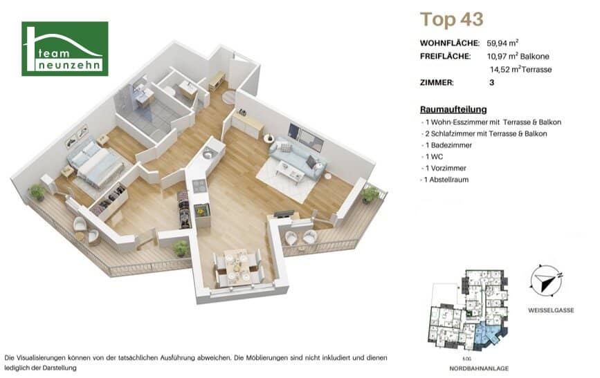 Ideale Anlagewohnung mit hervorragender Infrastruktur - 2 Freiflächen! Nähe U6! Befristet vermietet bis 30.10.2026