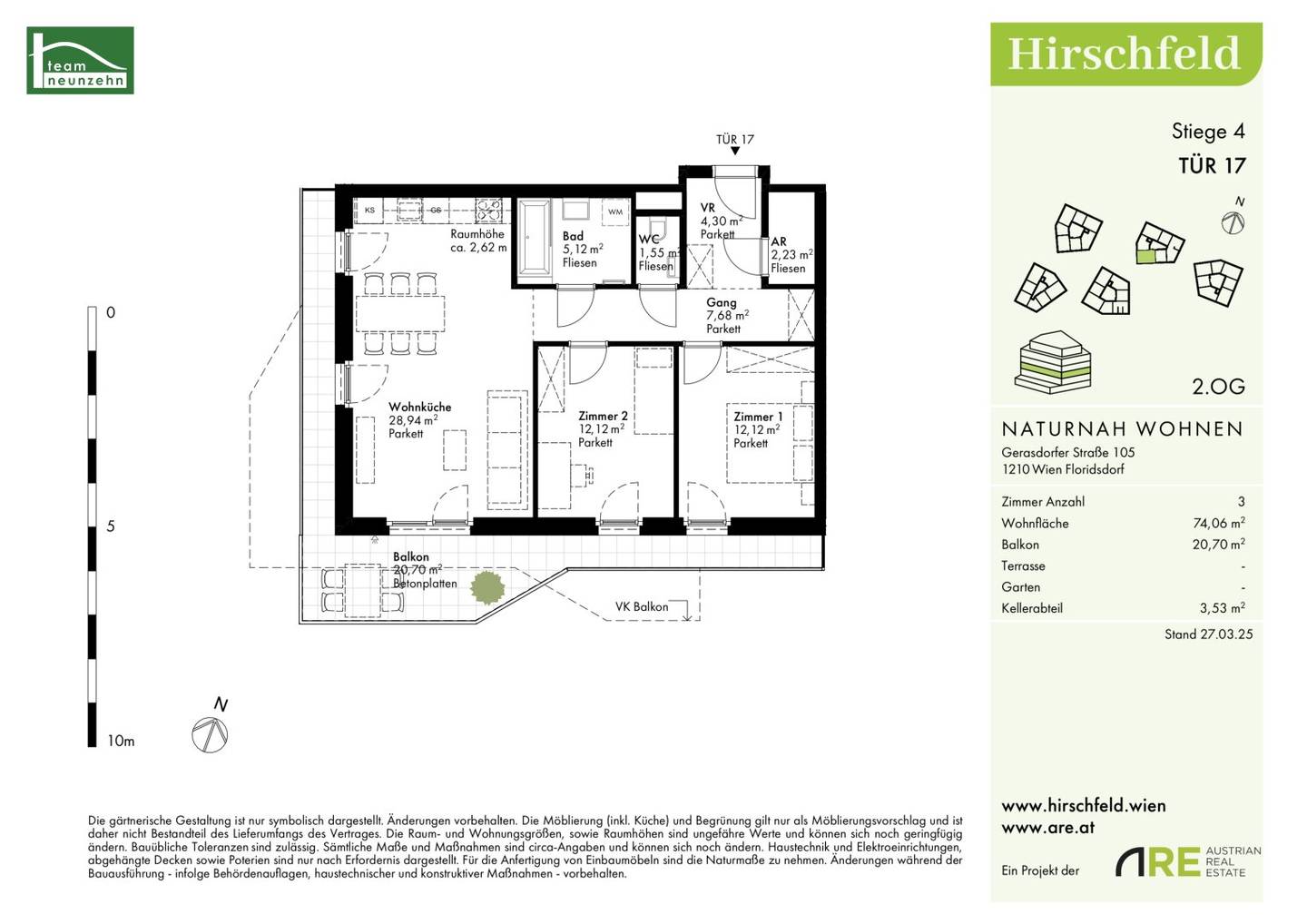 Lots of Space for Your Tenants - Investor Apartment (Net Price) with Balcony and Excellent Layout _ Commission-free First Occupancy