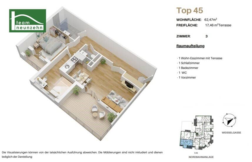 Exklusiv wohnen, bestens angebunden - 3-Zimmer-Wohnung mit Terrasse -  Befristet vermietet bis 30.04.2027