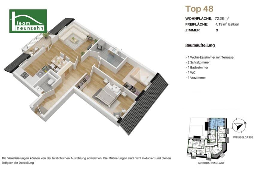 Exklusive Anlegerwohnung mit Freifläche - Hochwertige Ausstattung und Top Infrastruktur - U6 &amp; S-Bahn in unmittelbarer Nähe!