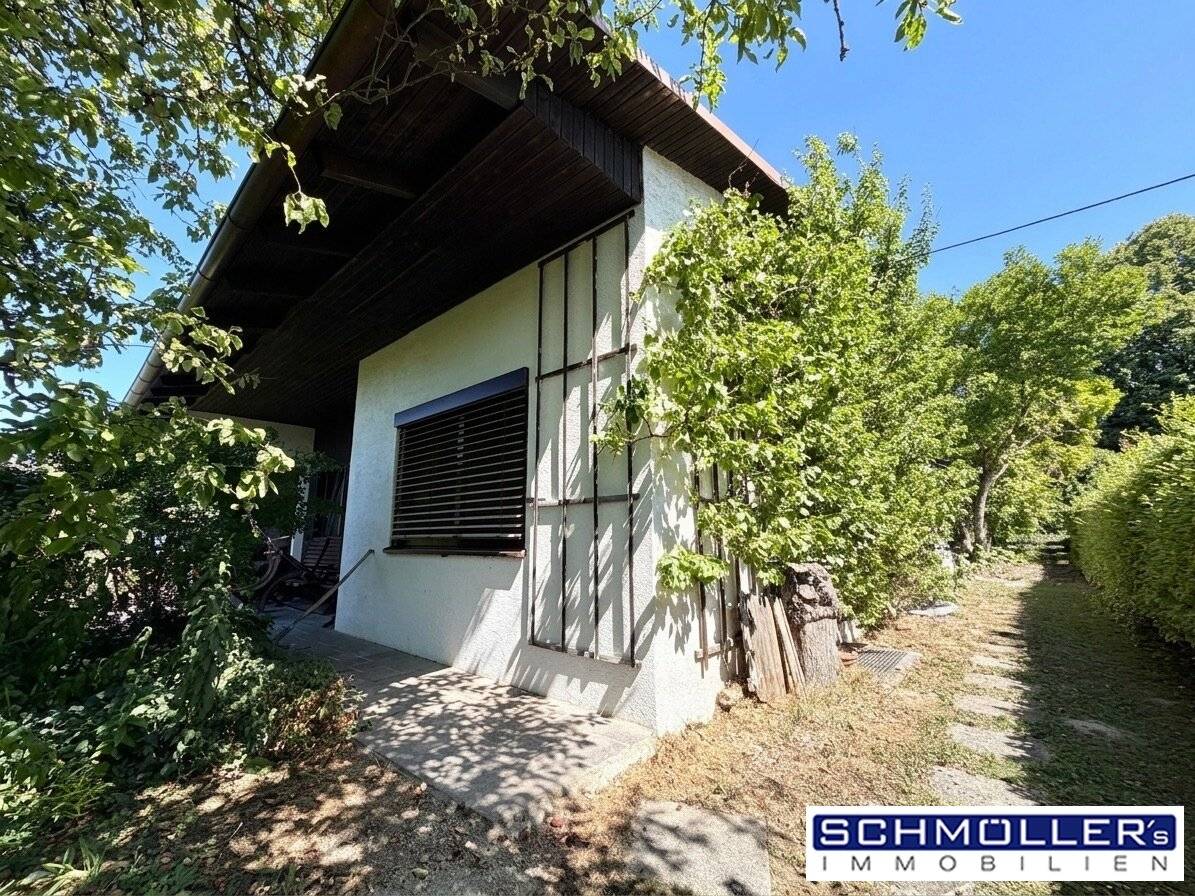 Schönes Einfamilienhaus - Bungalowbauweise, in grüner Ruhelage am Stadtrand von Grieskirchen - Unverbaubare Hanglage mit Blick bis in die Alpen
