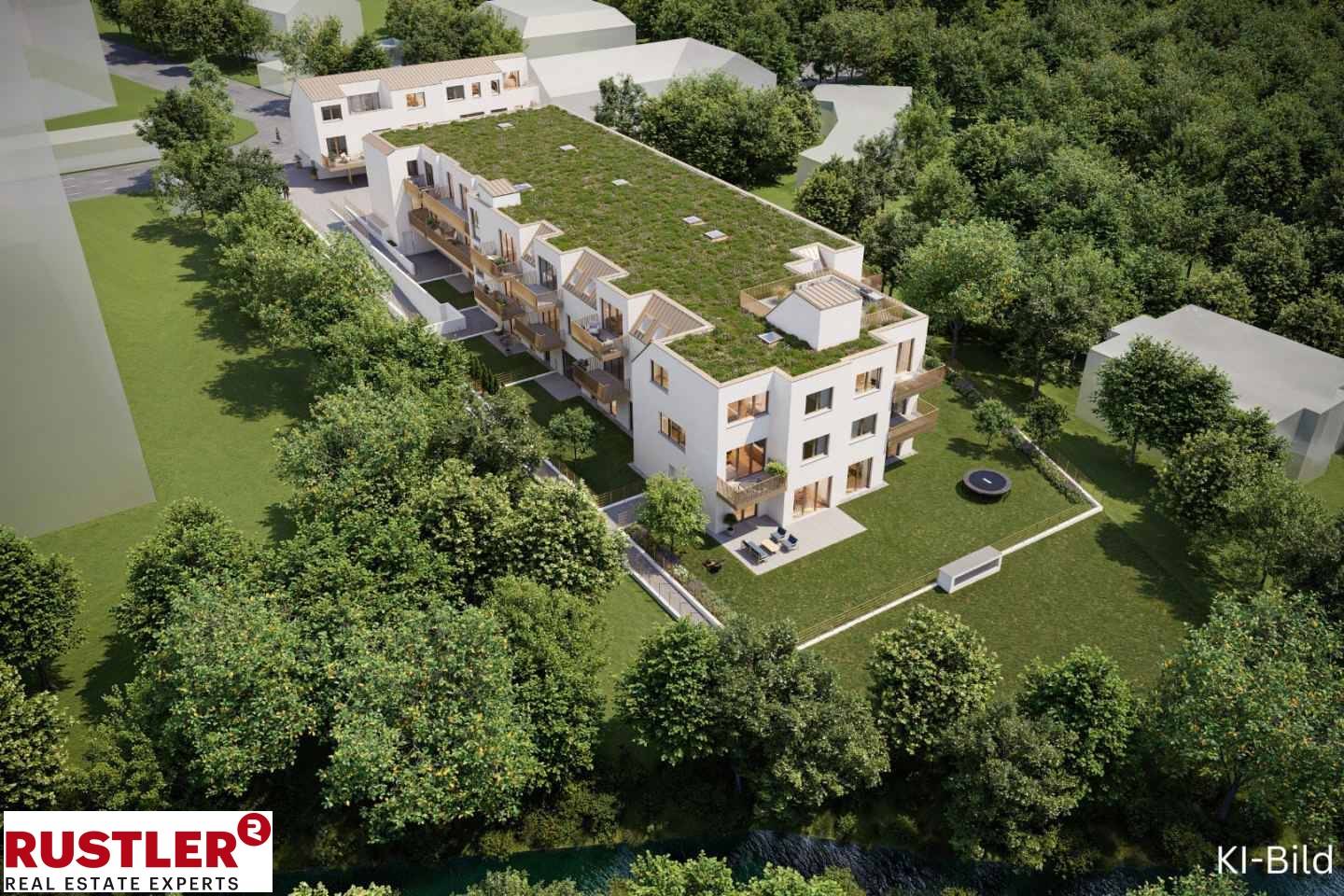 New build apartment with balcony and photovoltaic