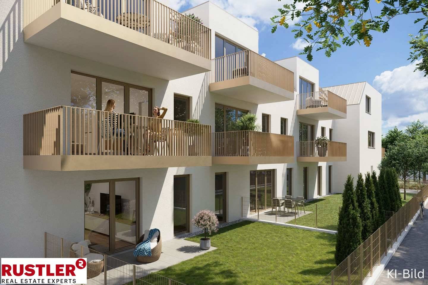 New build apartment with balcony and photovoltaic