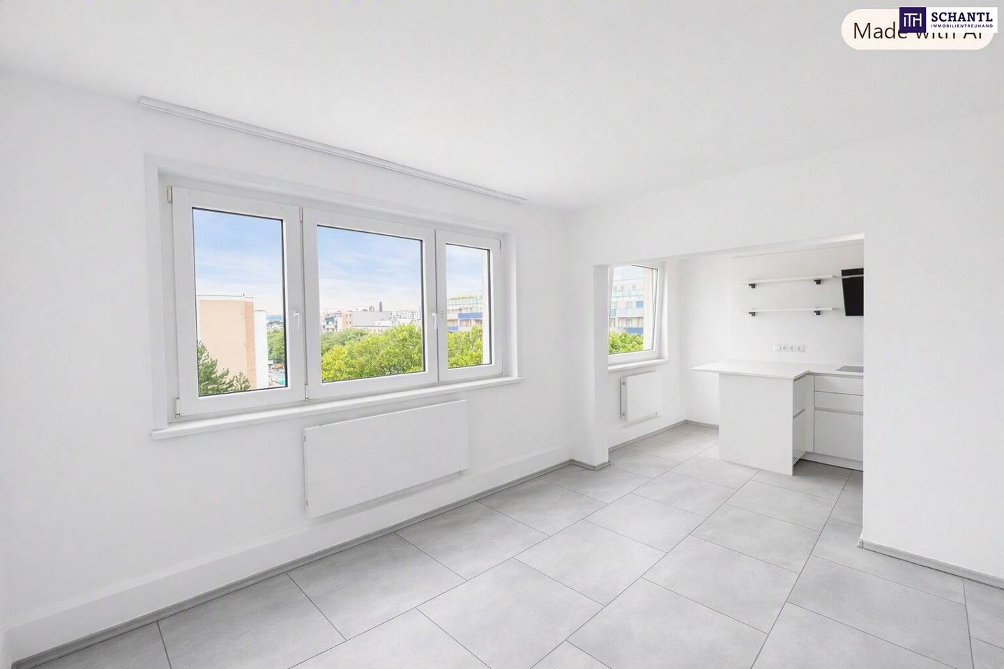 Renovated 72 m² apartment with wow effect in the living room