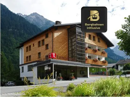 Alpine design gem in the Brandnertal: Established 4-star garni hotel in absolute prime location for sale - staff house and retail space included