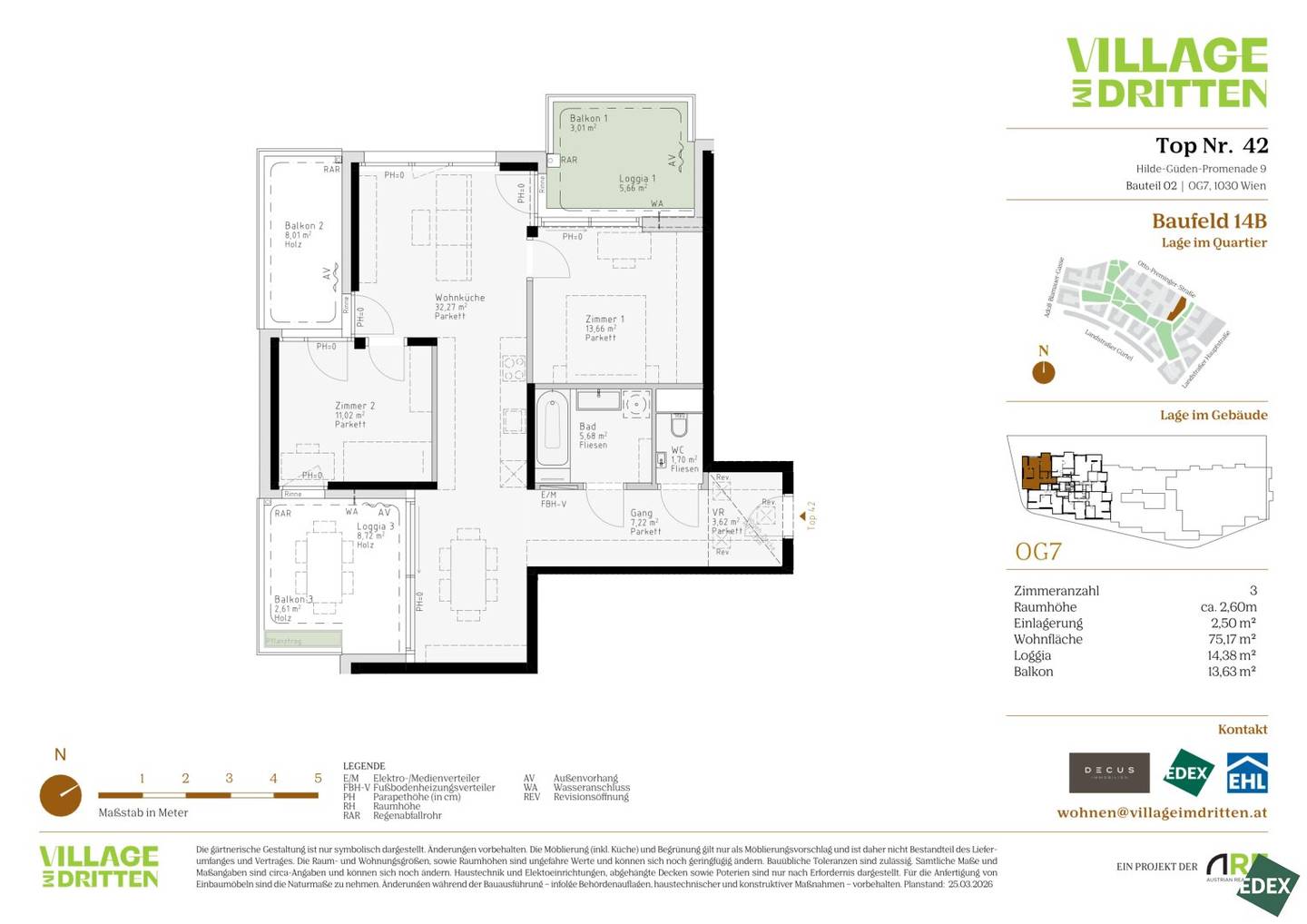 VILLAGE IM DRITTEN | Modern 3-room apartment with three outdoor spaces