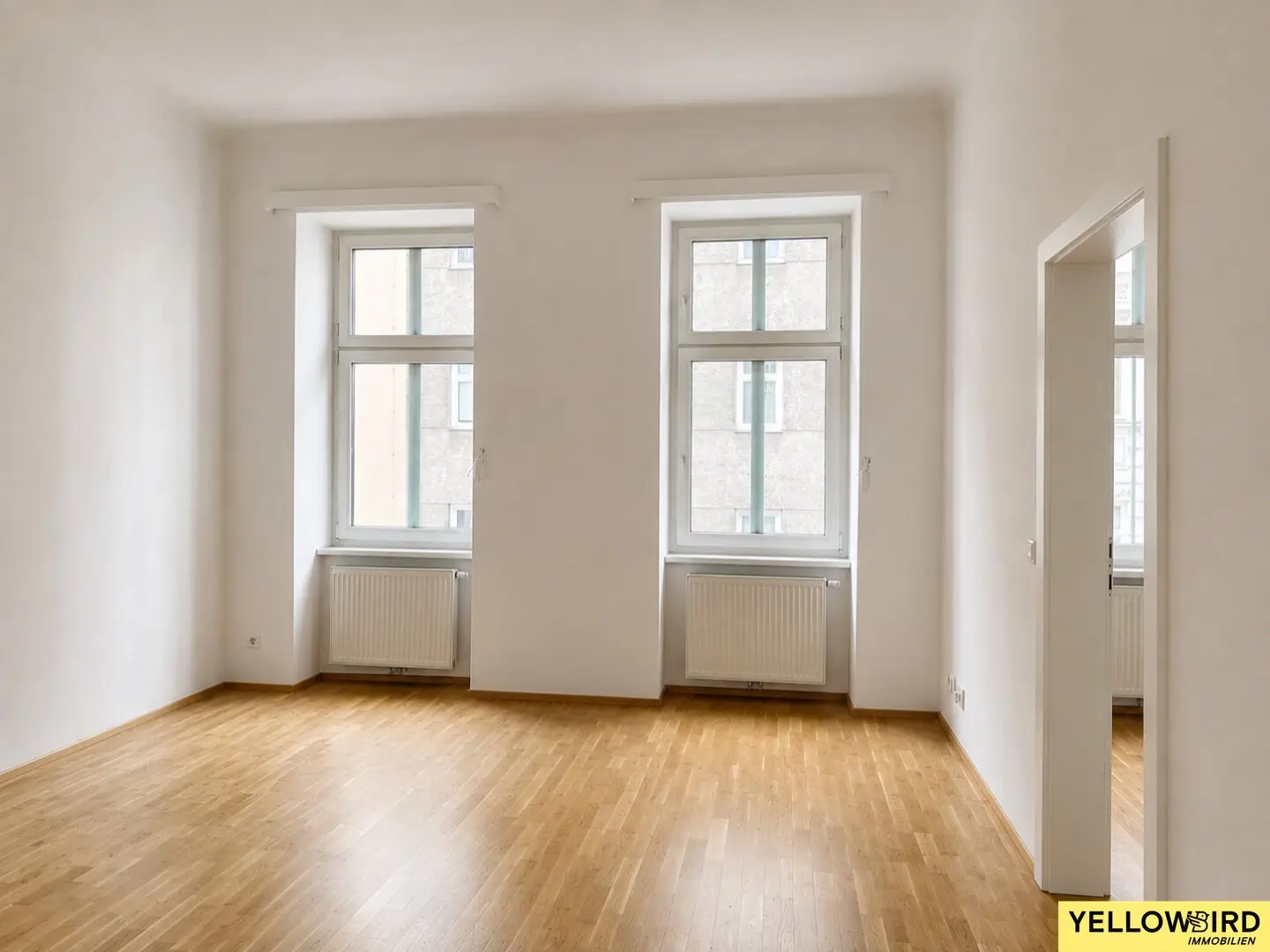 Bright 3-room apartment with future courtyard-facing balcony in quiet location near Belvedere