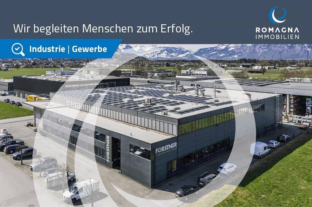 Modern production and storage hall with furnished office space 1.340 m² - sustainable commercial building R2 - Industriepark Runa in Feldkirch-Altenstadt