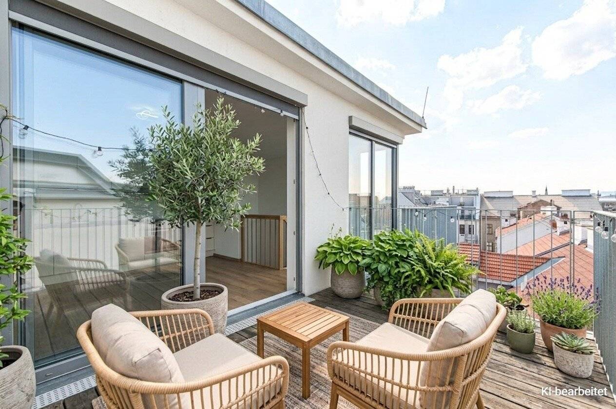 Stylish Attic Apartment with Terrace and U-Bahn Nearby in 1030