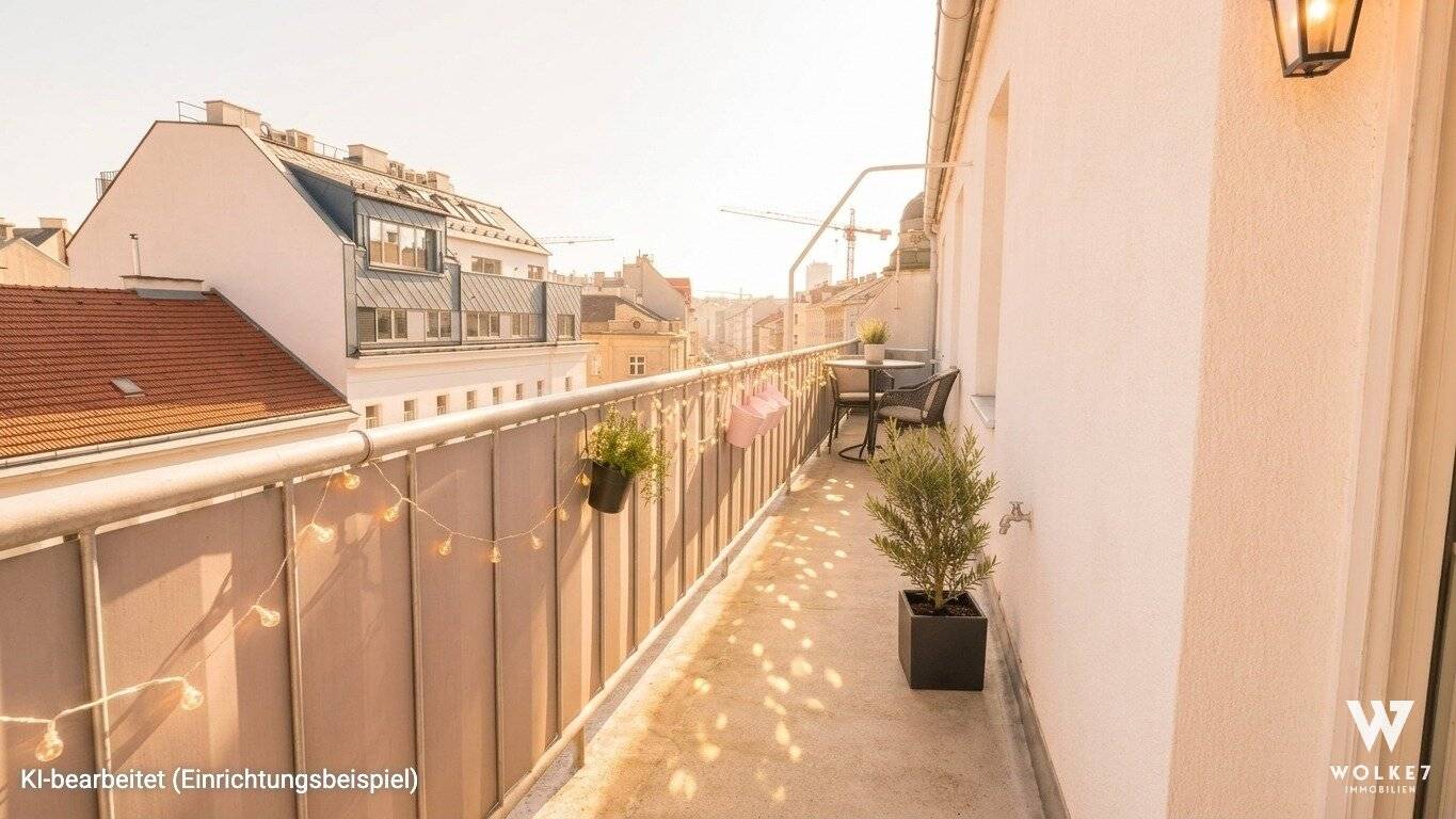 Dachterrassen-Loft mit Weitblick über Wien | Ost-Terrasse mit ca. 16,23 m²