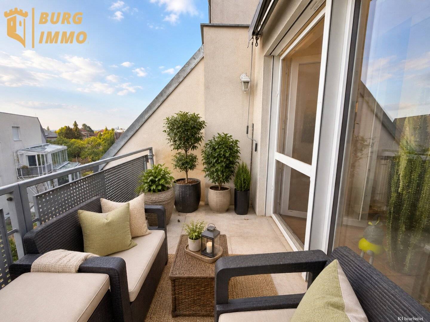 Lichtdurchflutete 2-Zimmer-Wohnung mit Terrasse &amp; 2 Garagenplätzen