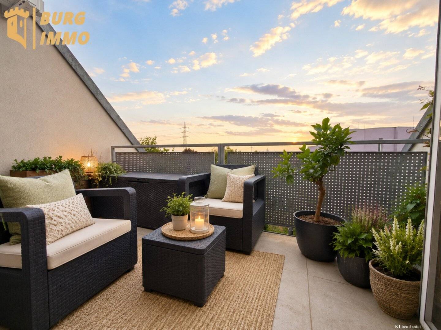 Lichtdurchflutete 2-Zimmer-Wohnung mit Terrasse &amp; 2 Garagenplätzen