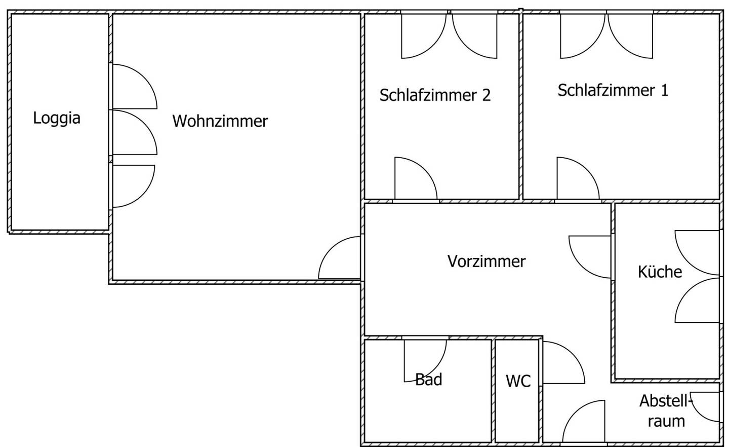 Bright 3-room apartment with loggia