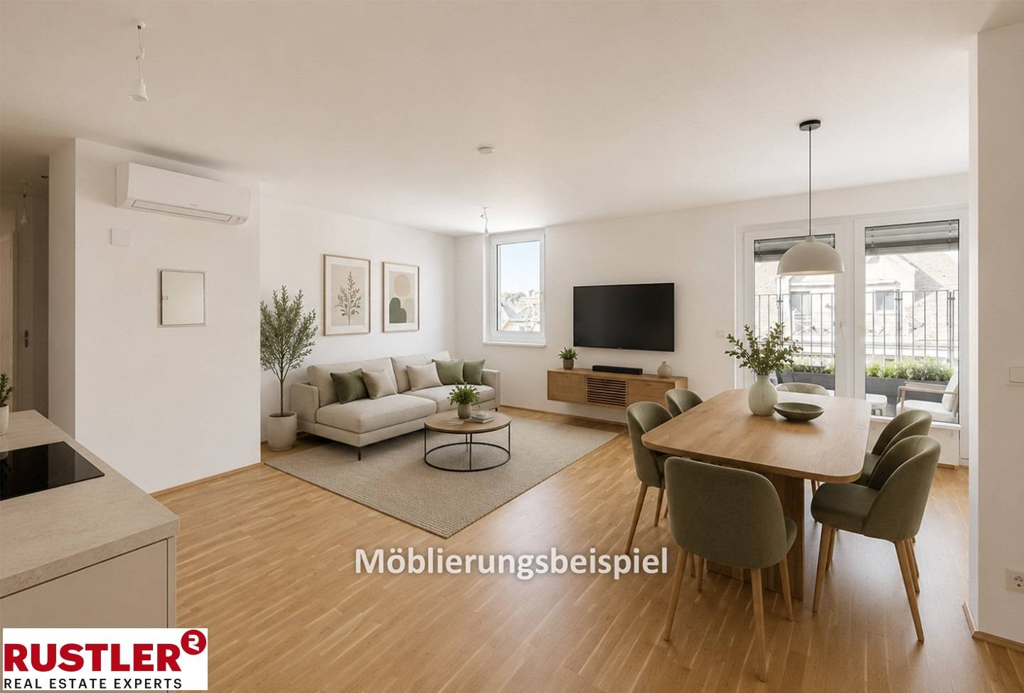 Lichtdurchflutete Dachgeschosswohnung mit Terrasse und Grünblick