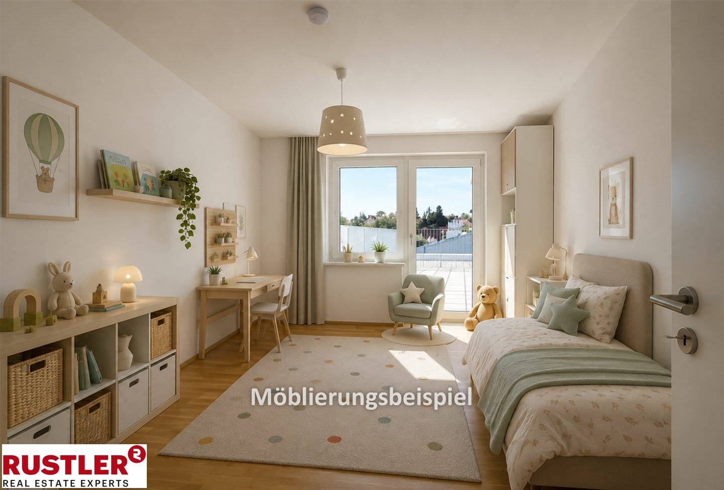 Lichtdurchflutete Dachgeschosswohnung mit Terrasse in grüner Lage