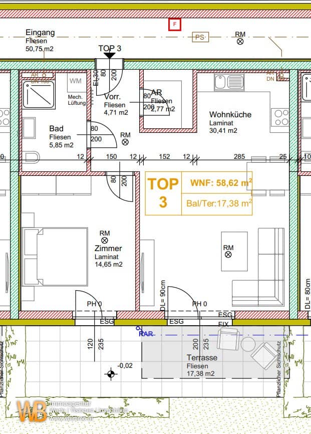 58 m² living space, 2 rooms with garden in Zurndorf near Neusiedl & Bratislava & Nickelsdorf