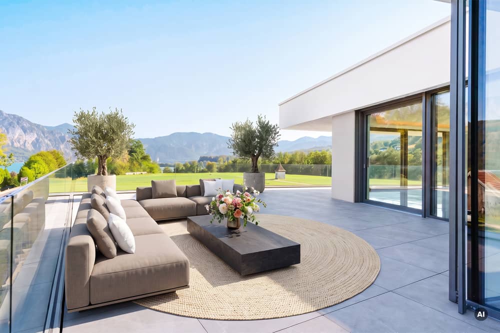 Bright rooftop apartment with Attersee view