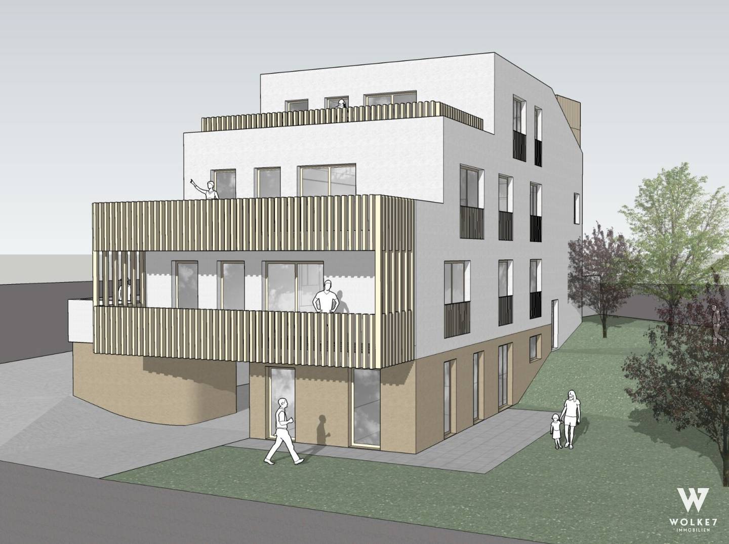 New build in prime location - 3-room apartment with sunny southwest balcony - University in Stein