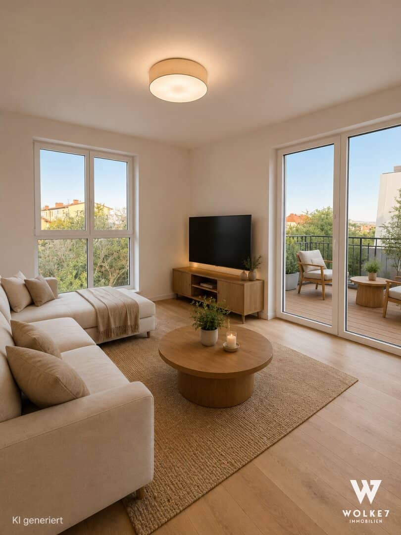 New build 3-room apartment with around 39 m² terrace - directly at the University Stein
