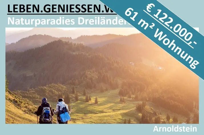 € 122.000,- FÜR 61 M² WOHNUNG IN ARNOLDSTEIN