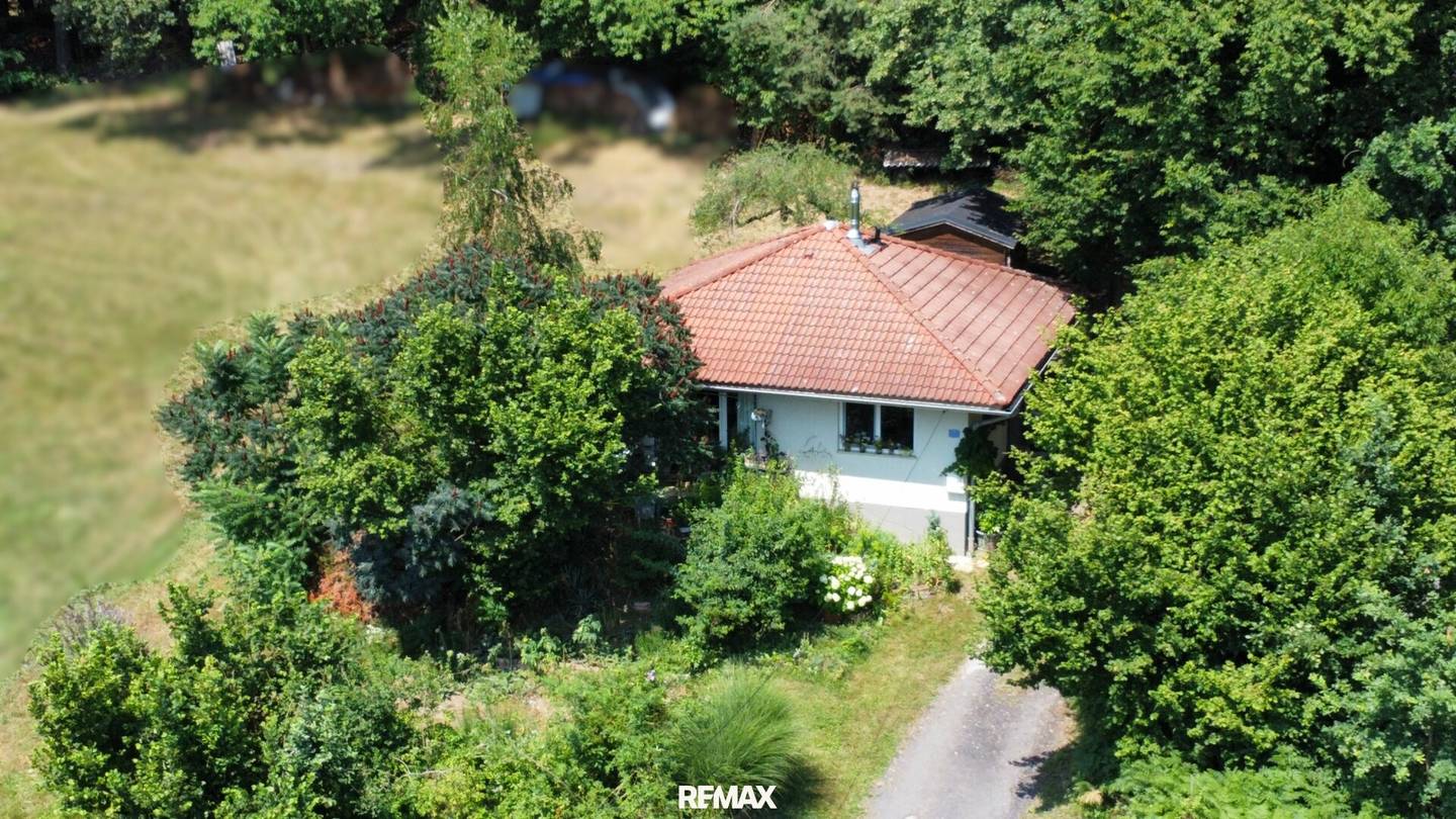 small but fine, well maintained bungalow in a cul-de-sac for nature lovers with terrace and fireplace