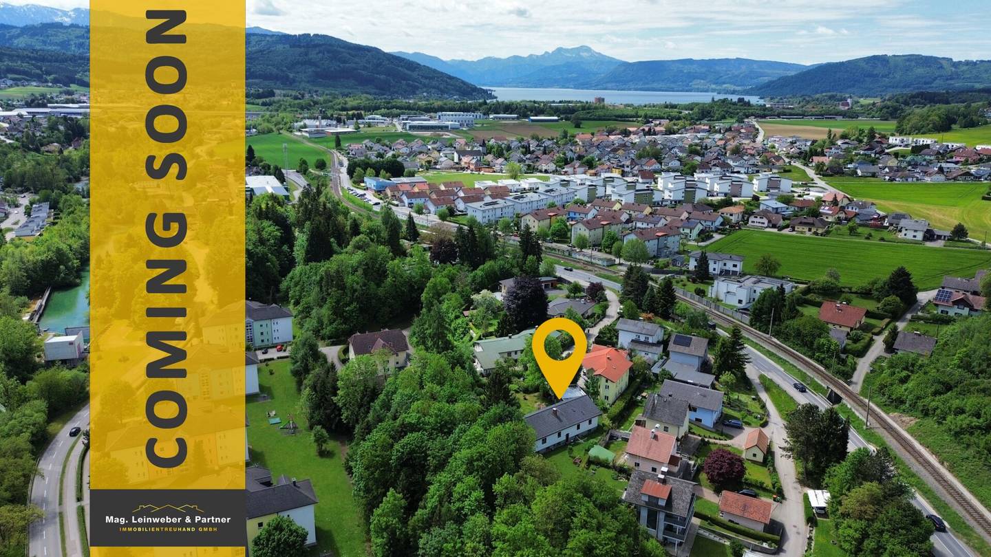 COMING SOON! Wohnen nahe dem Attersee! Stilvoller Bungalow mit großem Wohnkomfort, Vollkeller, Garage und sonniger Gartenidylle Atterseestraße in Lenzing