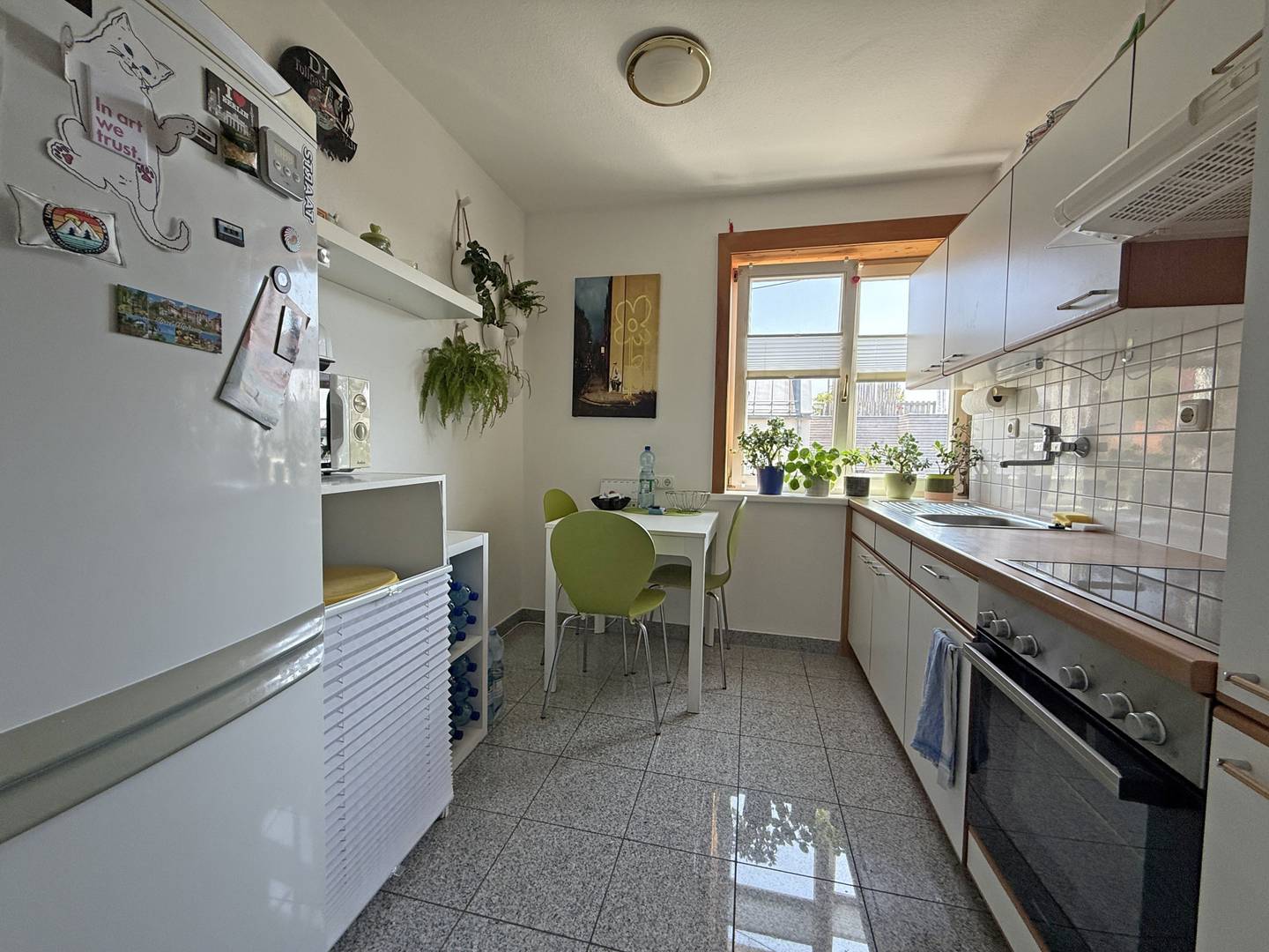 Apartment with sunny balcony and mountain view