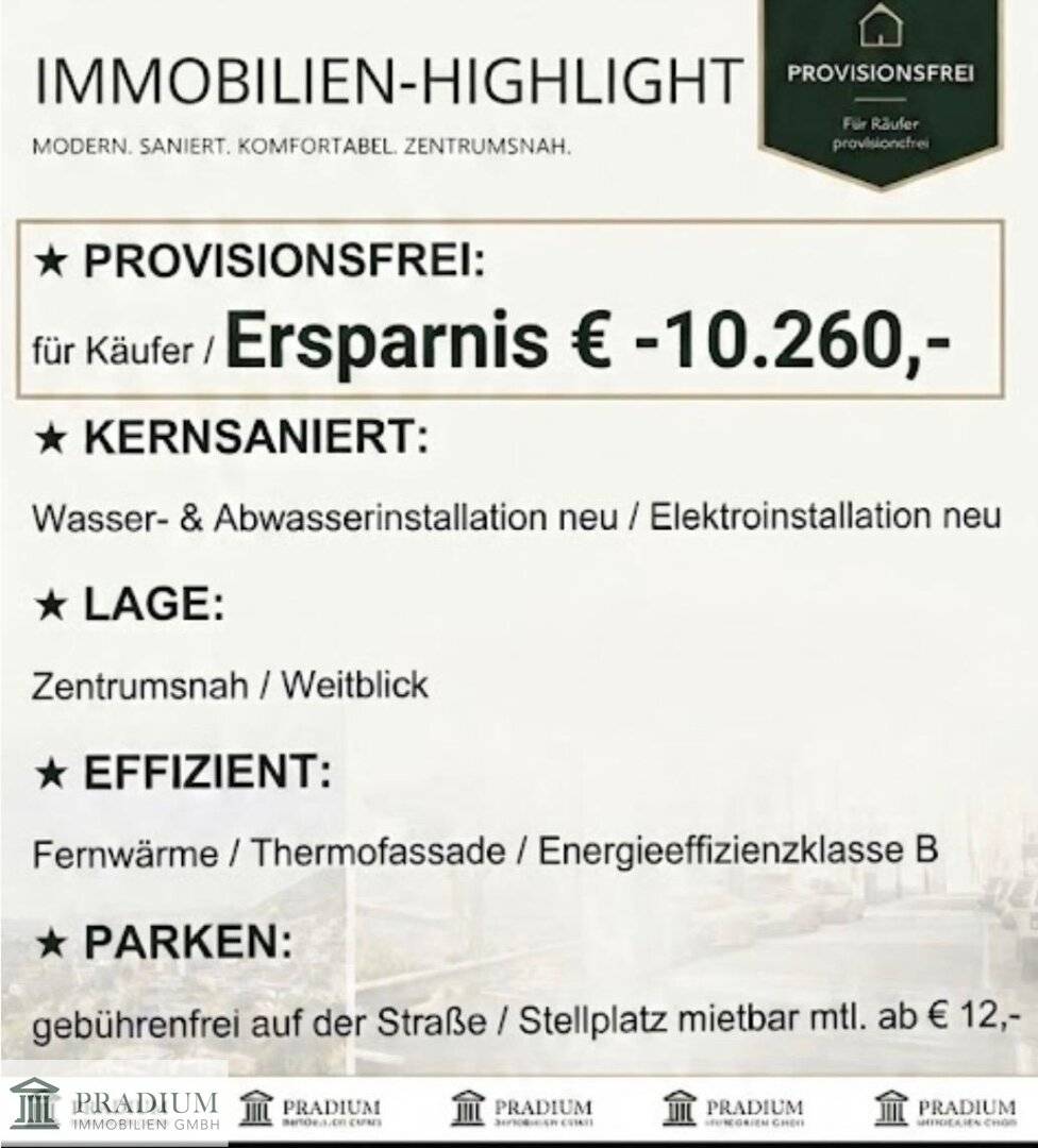 PROVISIONSFREI - Keine KI - Alles ECHT - Erstbezug nach Kernsanierung - 3 Zimmerwohnung mit Loggia