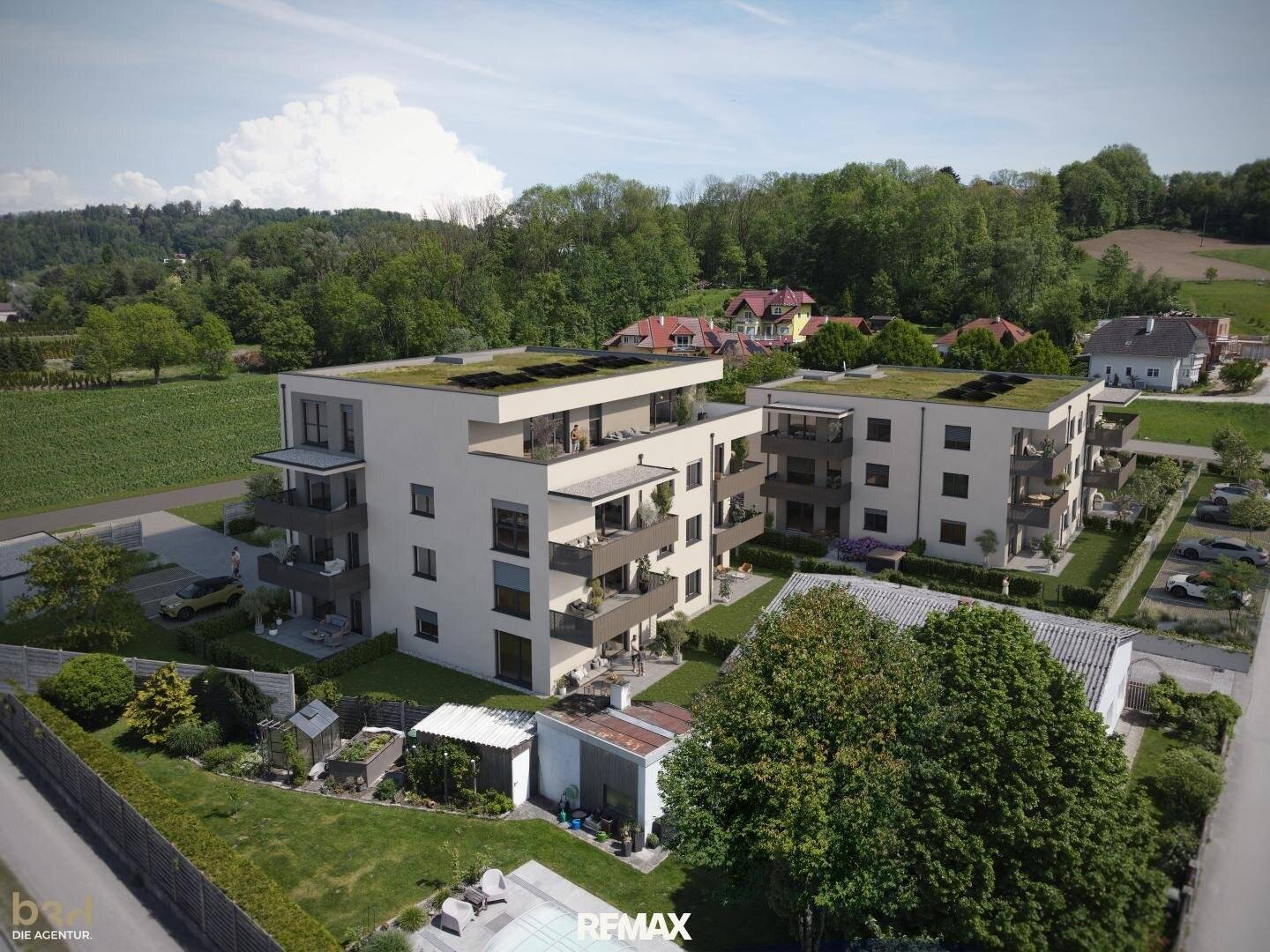 Smart geschnittene 2-Zimmer-Wohnung mit privatem Garten