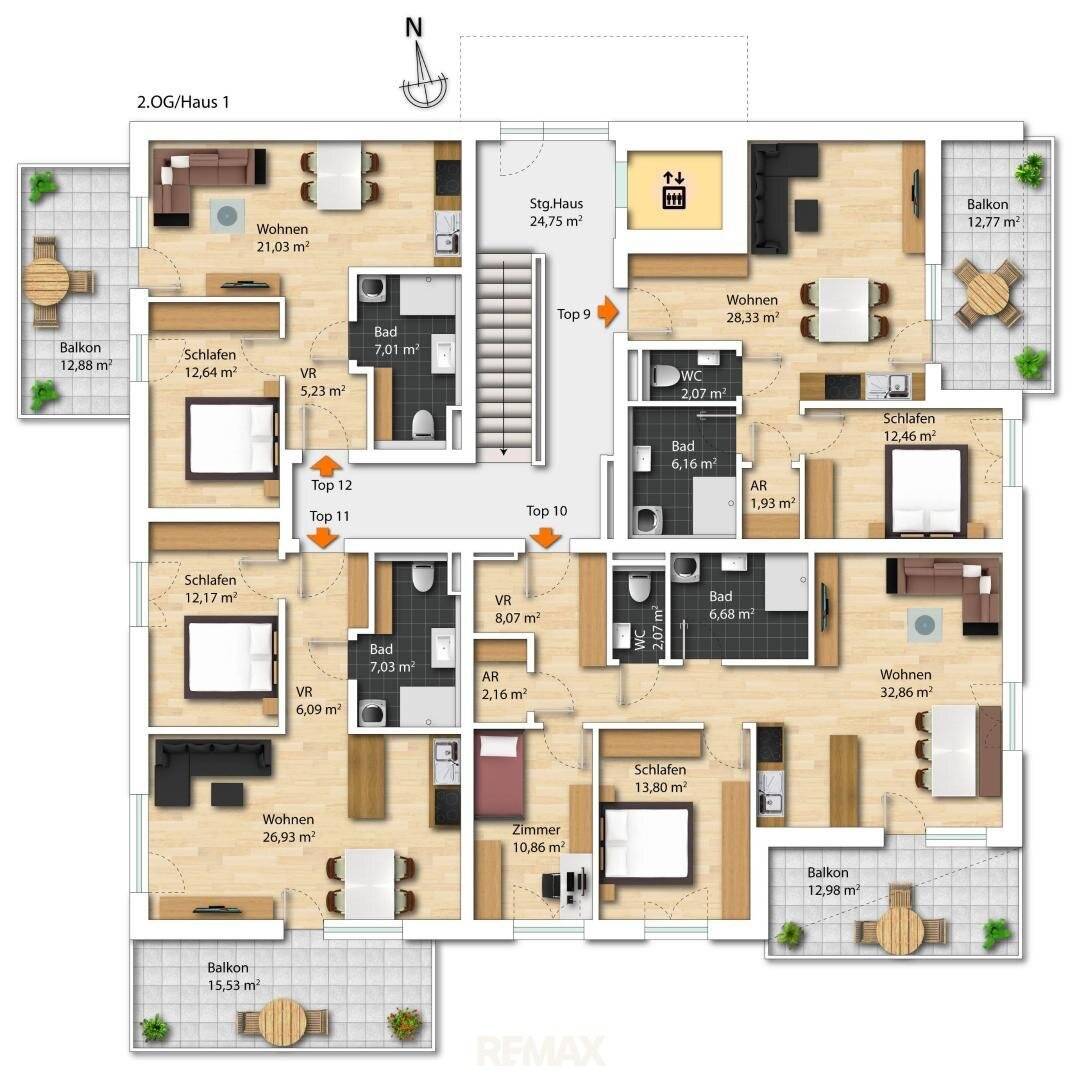 Mehr Raum für die Familie: 3-Zimmer-Wohnung mit Balkon