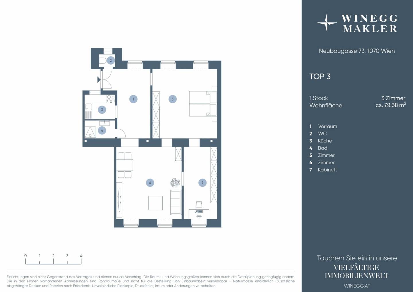 Einzigartige Gelegenheit! 79 m² in gepflegtem Altbau in zentraler Lage | Spittelberg