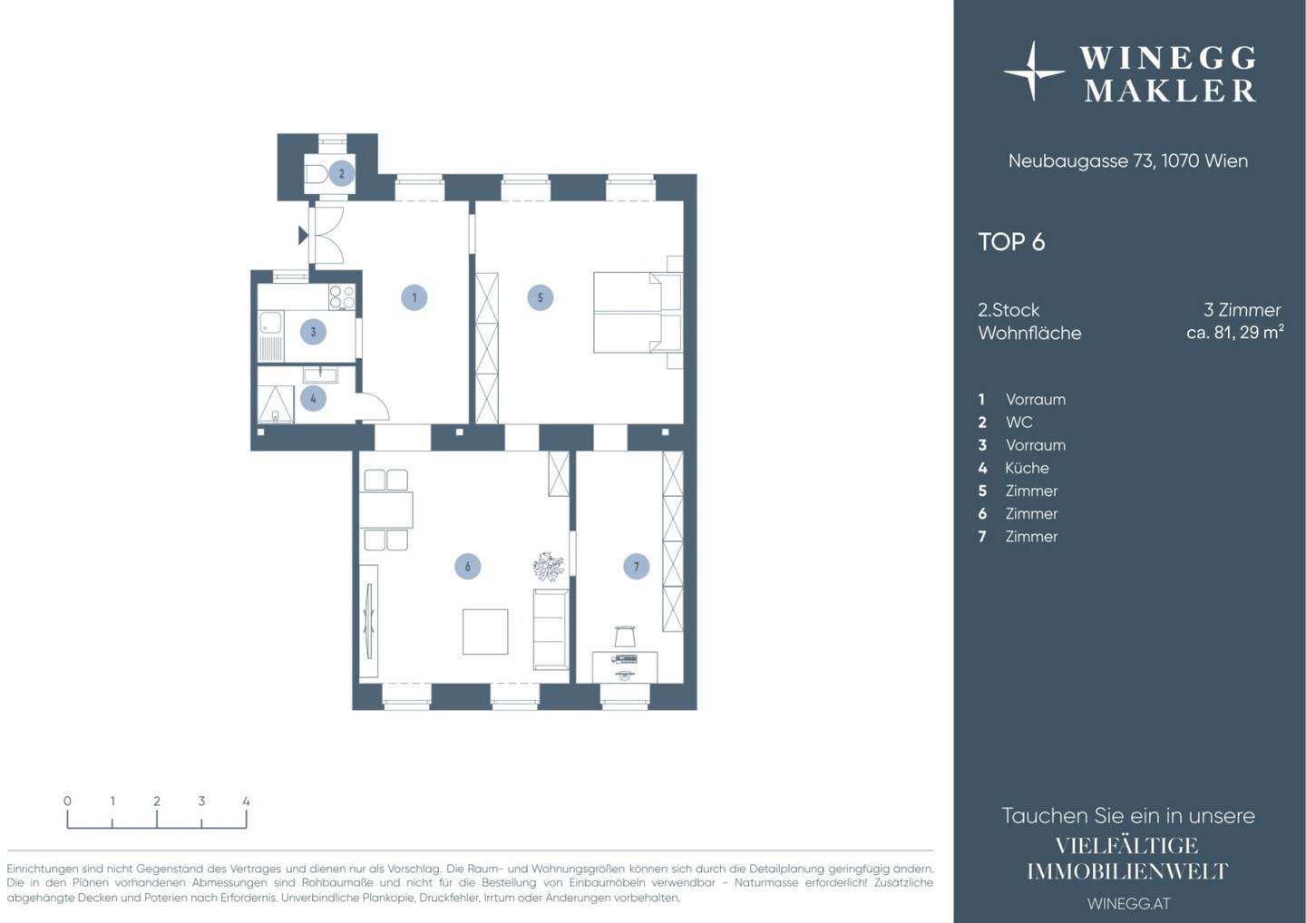 81 m² in gepflegtem Altbau, absolut zentrale Lage in der Neubaugasse | Spittelberg