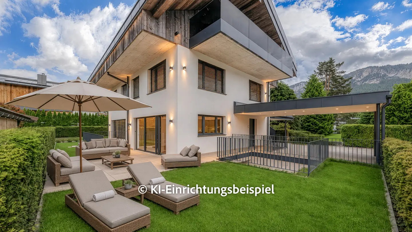 Exklusive Maisonettewohnung mit Privatgarten und Bergblick