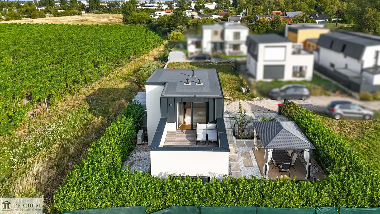 Wohnen mit Wein-/Weitblick – Kleingartenhaus mit Panorama auf den Anninger