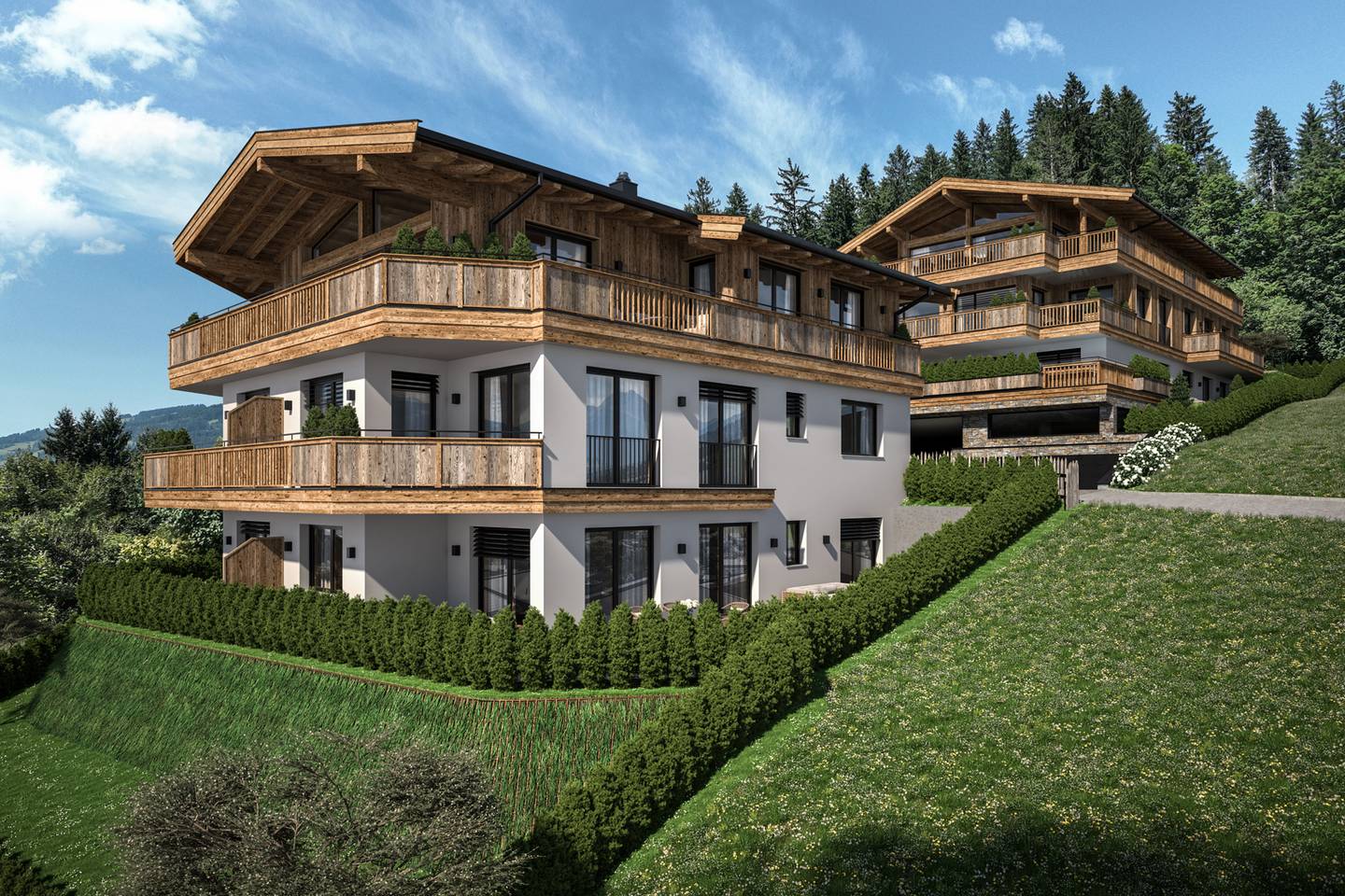 Penthouse mit rundum Panoramablick und Sauna