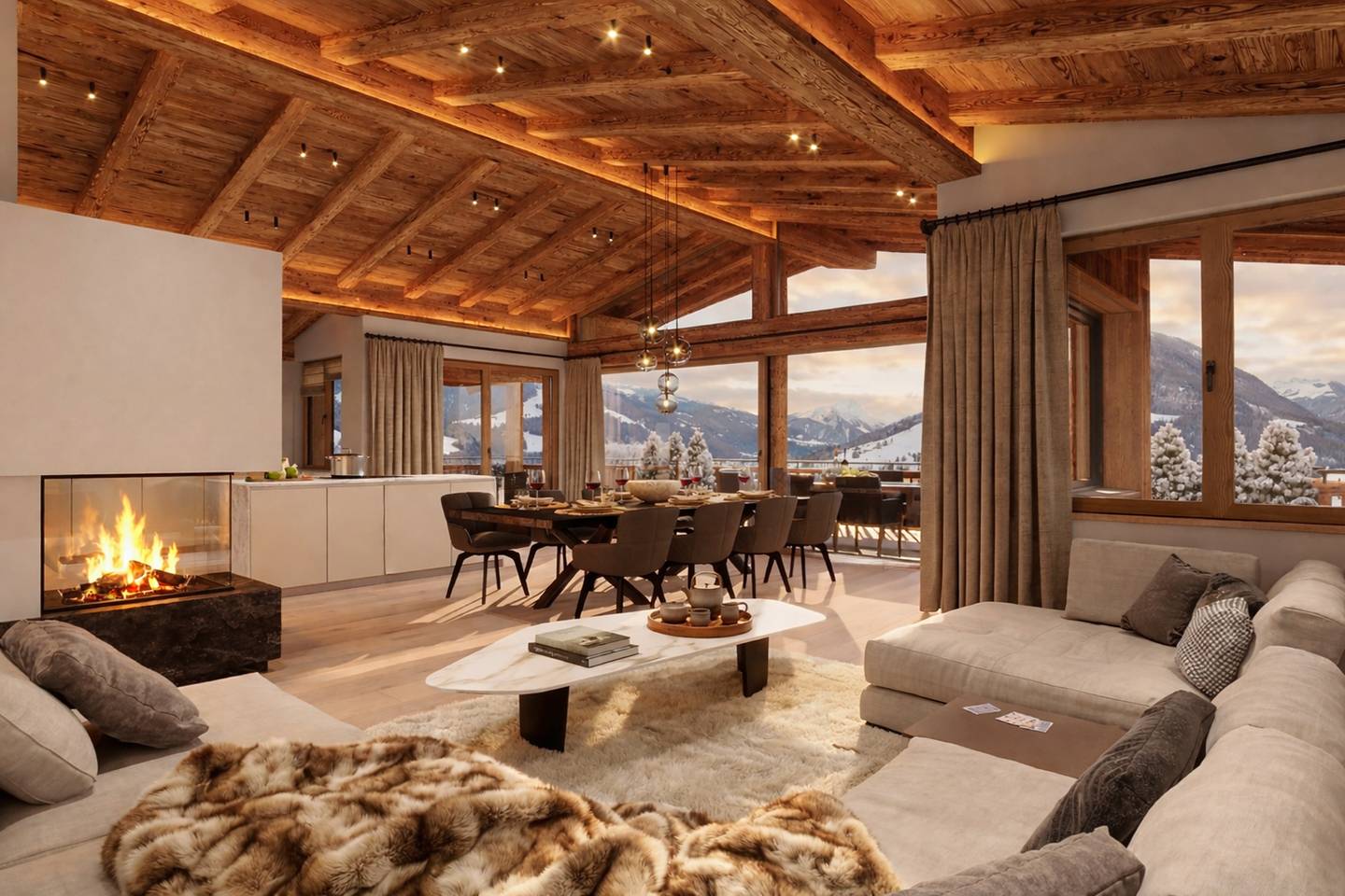 Penthouse mit rundum Panoramablick und Sauna