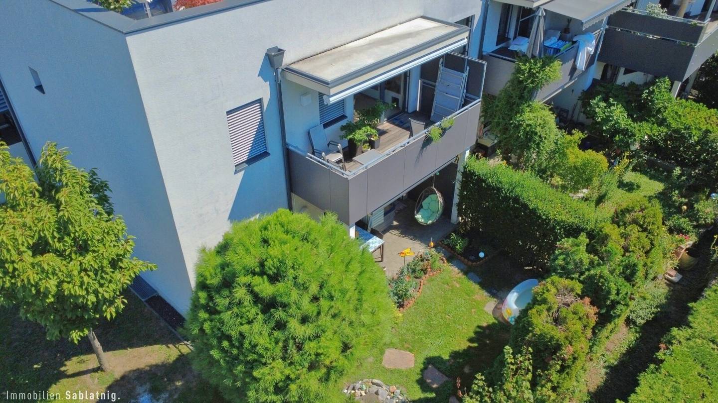 WOHLFÜHLWOHNEN IM GRÜNEN! Charmante Gartenwohnung in ruhiger Sackgassenlage_Graz-Liebenau!