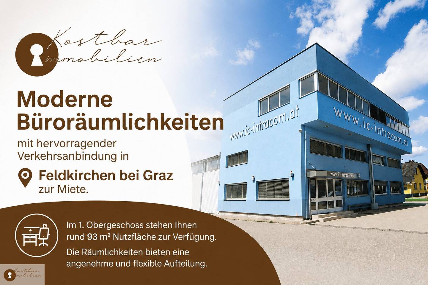 Modern office premises with excellent transport connections in Feldkirchen bei Graz for rent