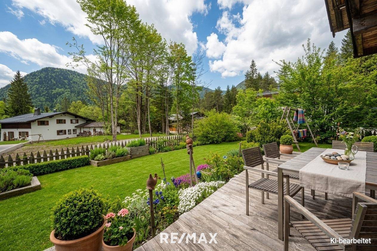 Charmantes Holzlandhaus mit Garten Sauna und Bergblick Familienwohnung