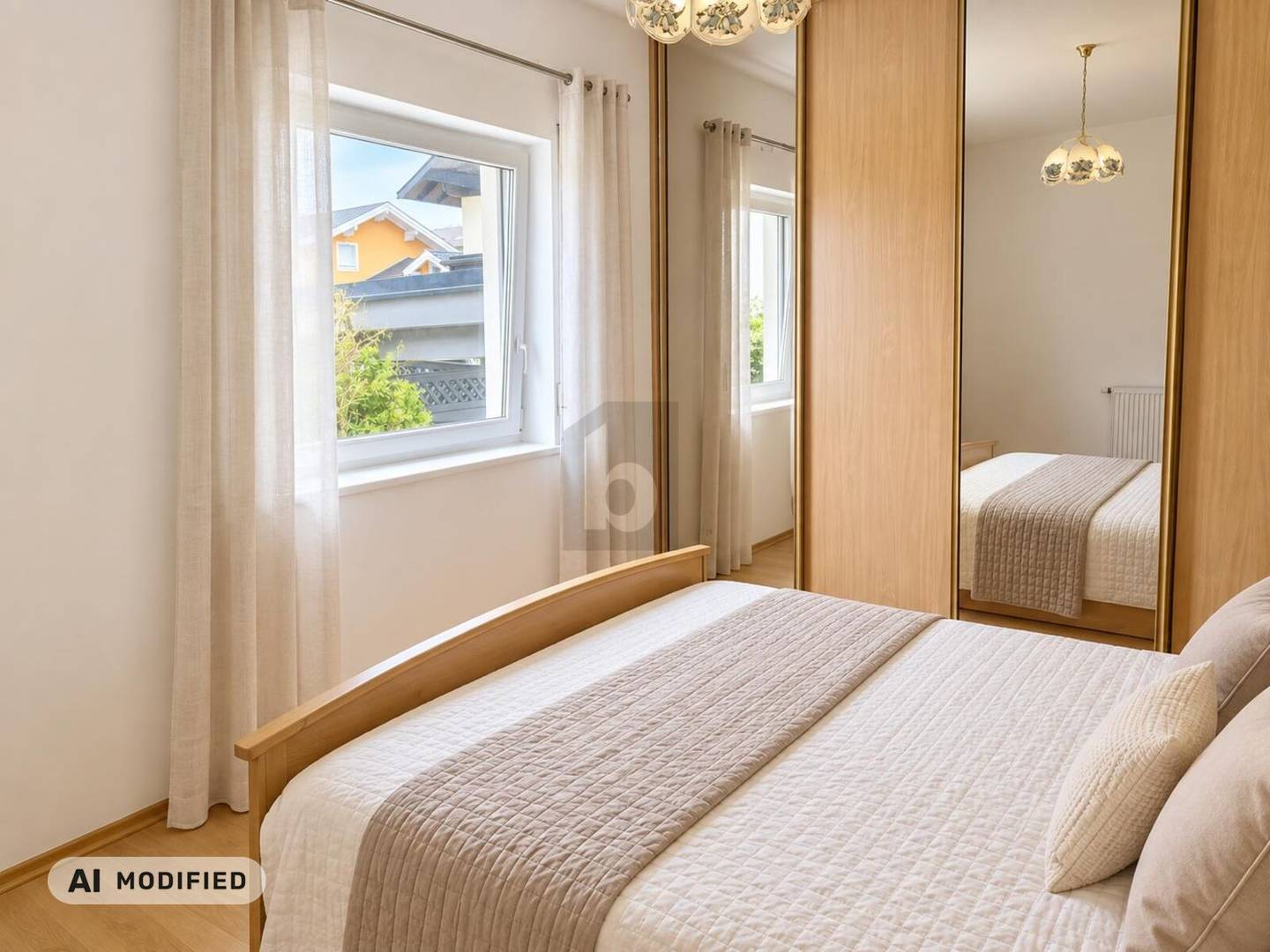 Ground floor apartment with private garden and carport