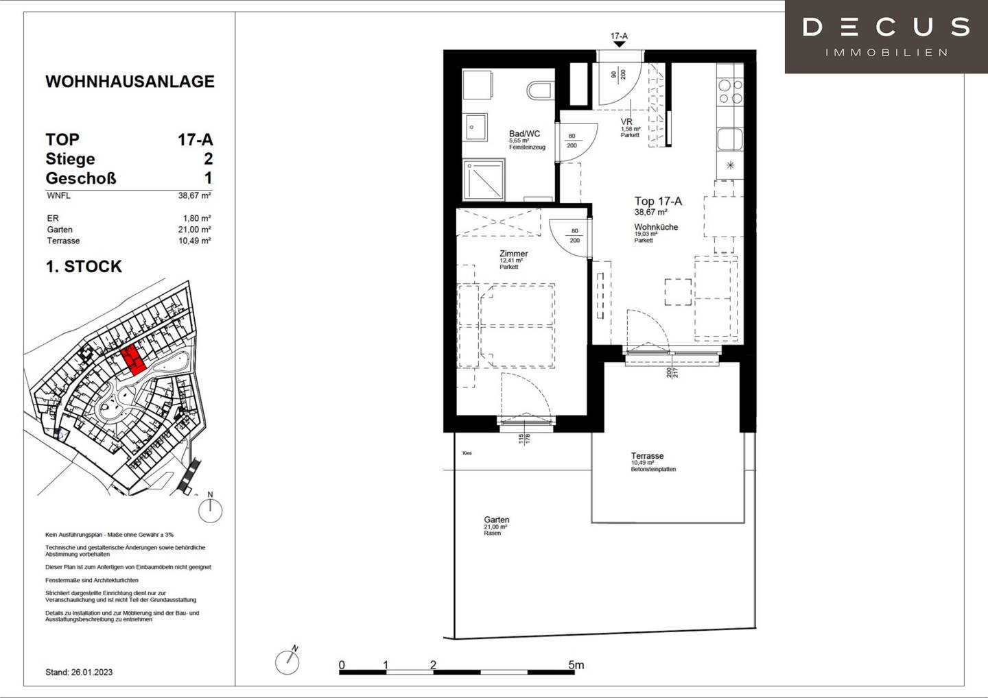 FROM DECEMBER | 2-ROOM | GARDEN | COURTYARD | AT THE OLD DANUBE | DONAUSTADTBRÜCKE | SOUTHEAST-FACING