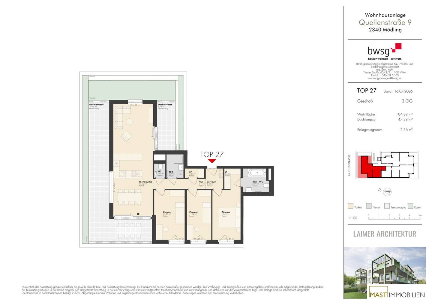 *Frühjahr 2027* 4-Zimmer Dachgeschosswohnung mit fast 50qm Freifläche!